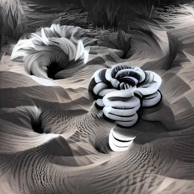 Shadows Dance in Desert Depths - Ambient Occlusion Study