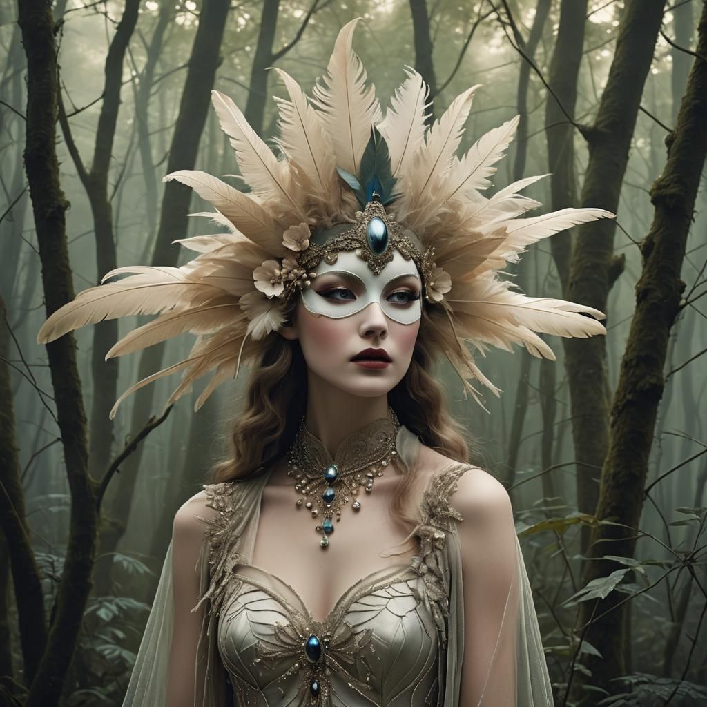 Ethereal Goddess in Enchanted Forest