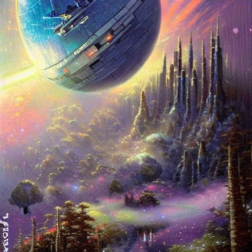 Galactic Dreams in Retro Fantasy Style