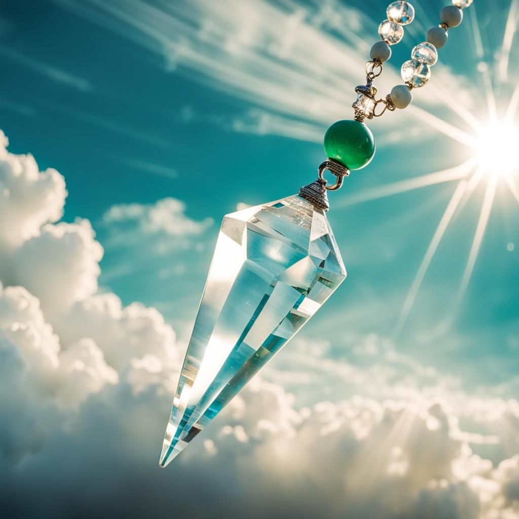 A Crystal Pendulum Glows Heavenly in Soft Focus
