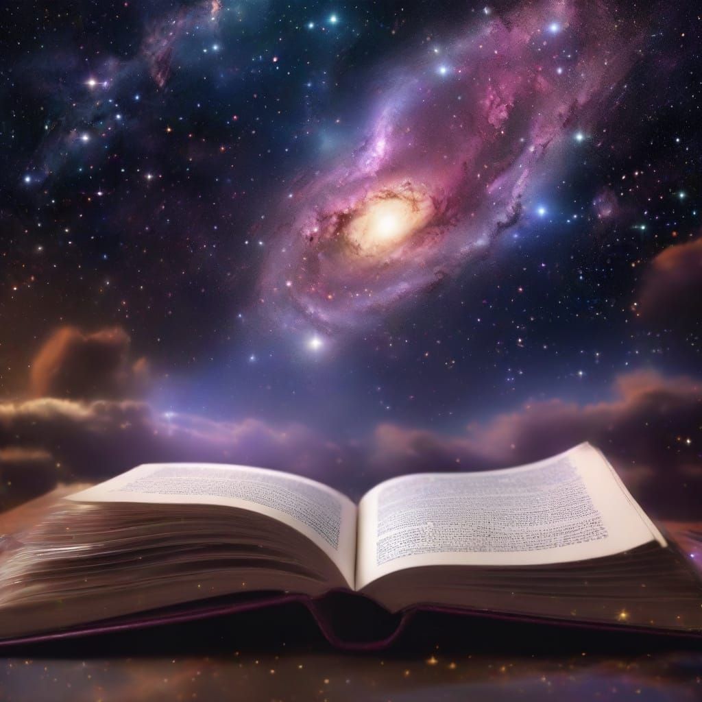 Cosmic Book of Lost Galaxies on Celestial Altar