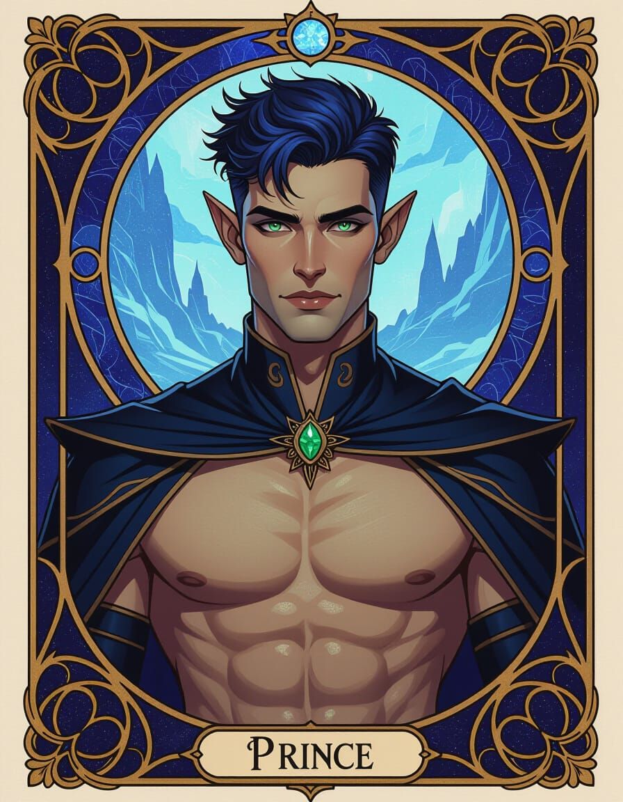 Dark Elf Prince Portrait in Dark Fantasy Style