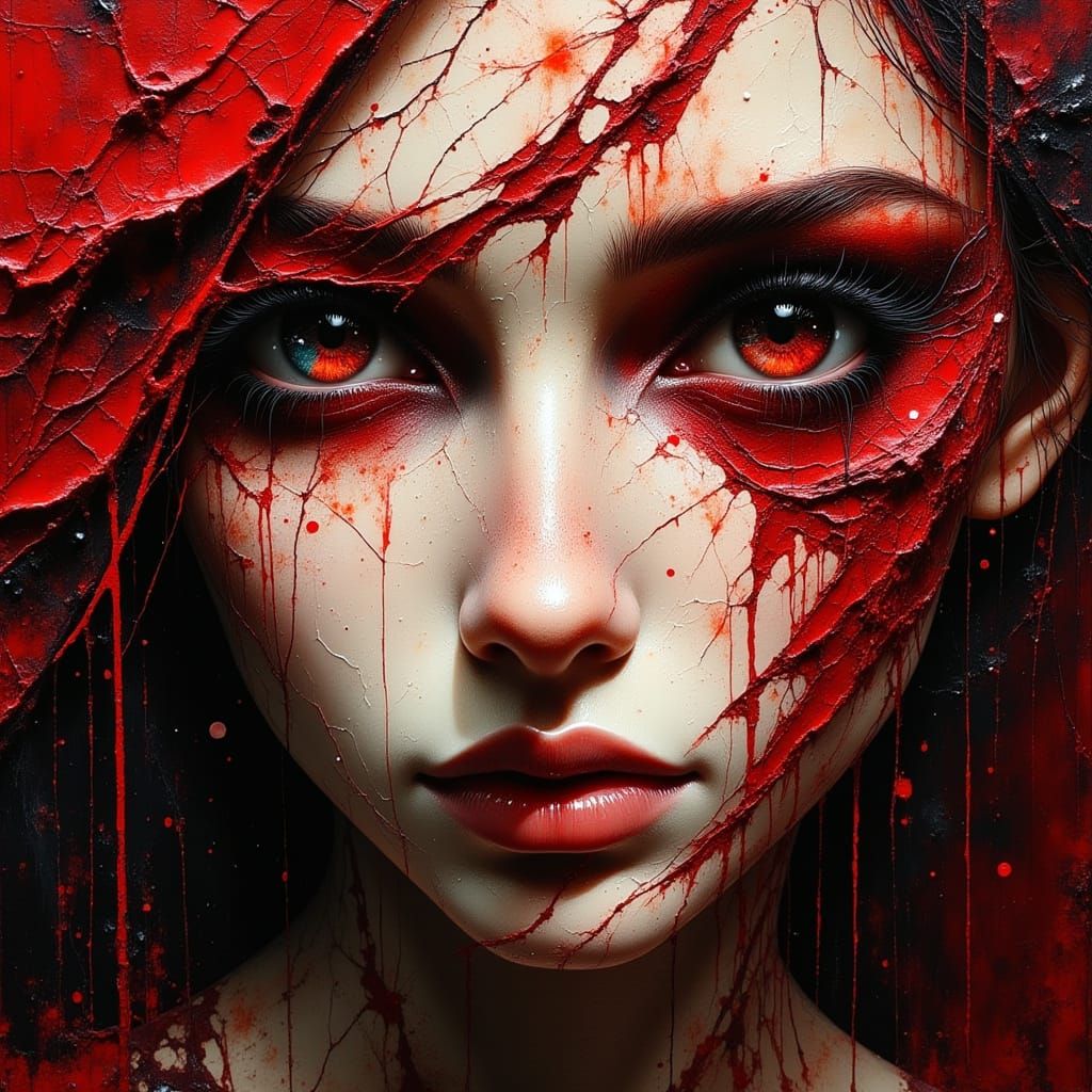 Emotional Impasto Portrait in German Expressionism Style