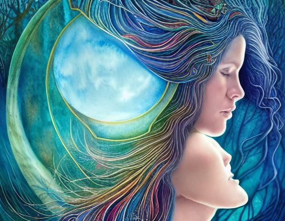 Surreal Goddess in Elegant Motion with Thunderous Majesty