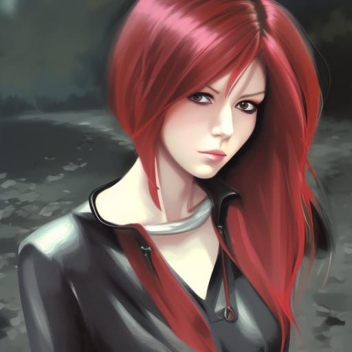 Anime Heroine with Realistic Shading and Fine Details