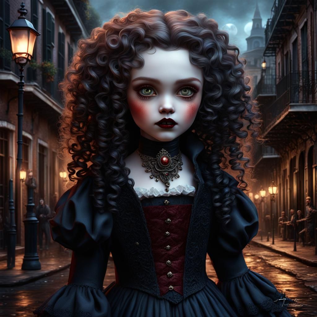 Mystical Vampire Child in Gothic New Orleans