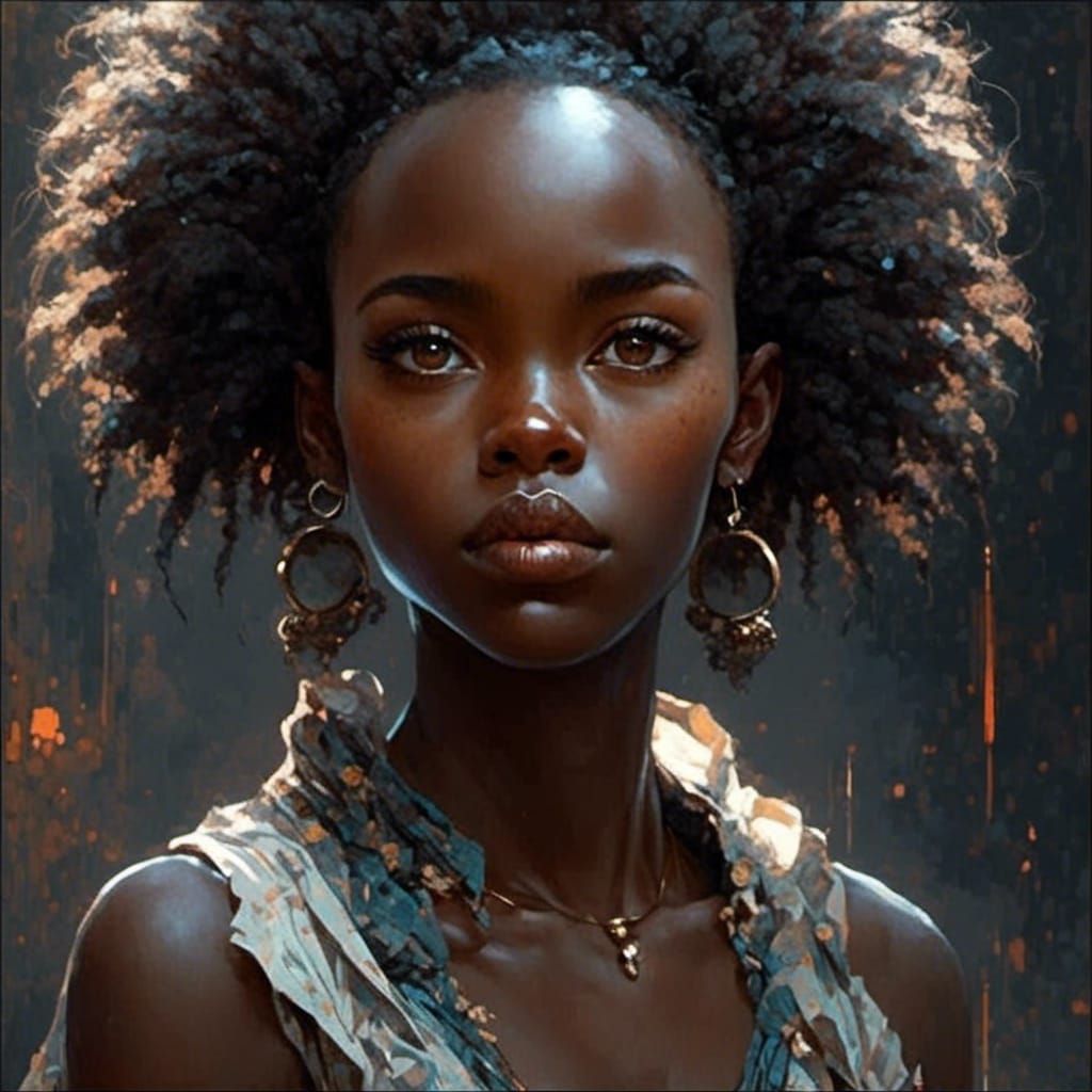 Realistic Portrait of a Petite Senegalese Goddess