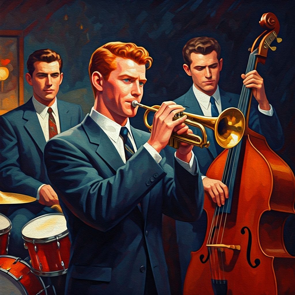 Jazz Trumpeter in Impressionistic Oil Painting