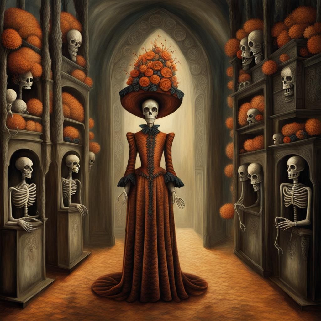 Dia de los Muertos Inspired Digital Artwork