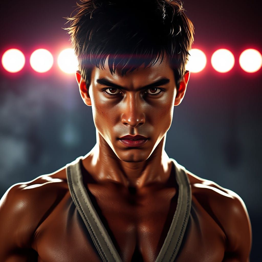 Karate Kid Portrait in Epic Lighting