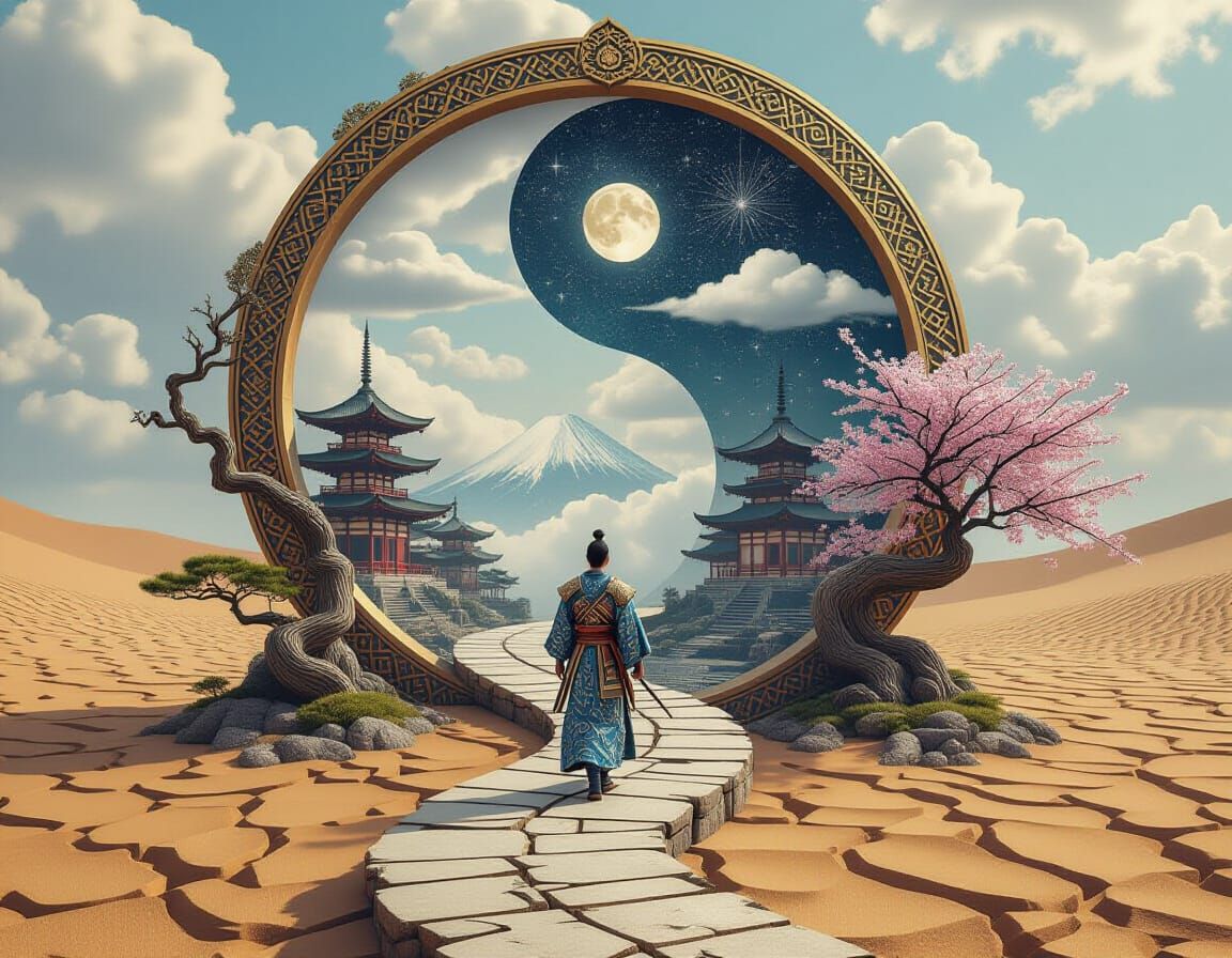 Samurai Dreamscape: Ancient Stargate and Fantasy Garden