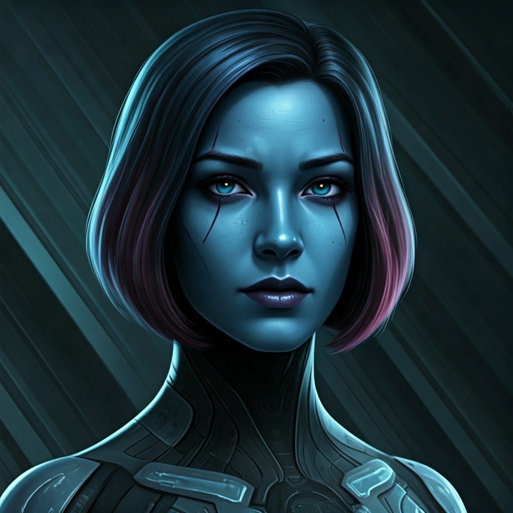 Cortana from Halo Series in Stunning Digital Art