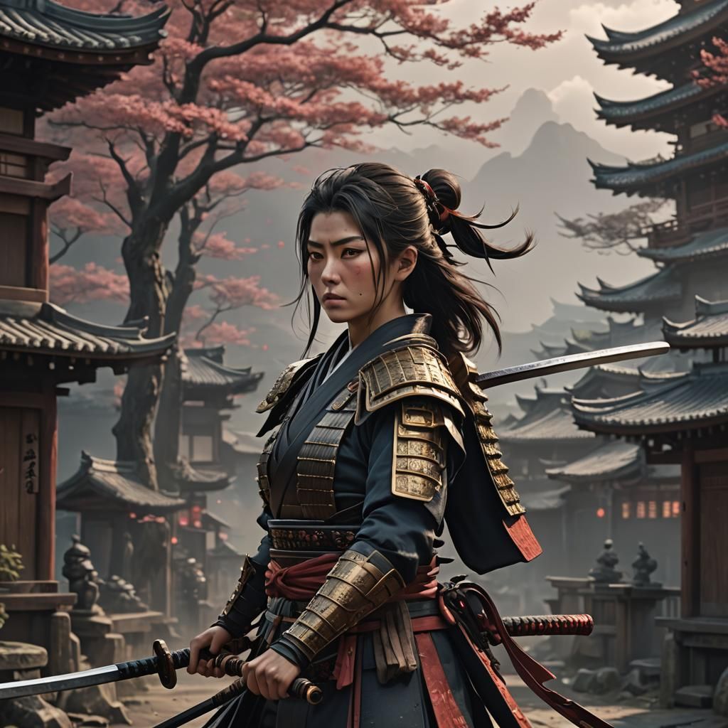 female samurai, anime 1