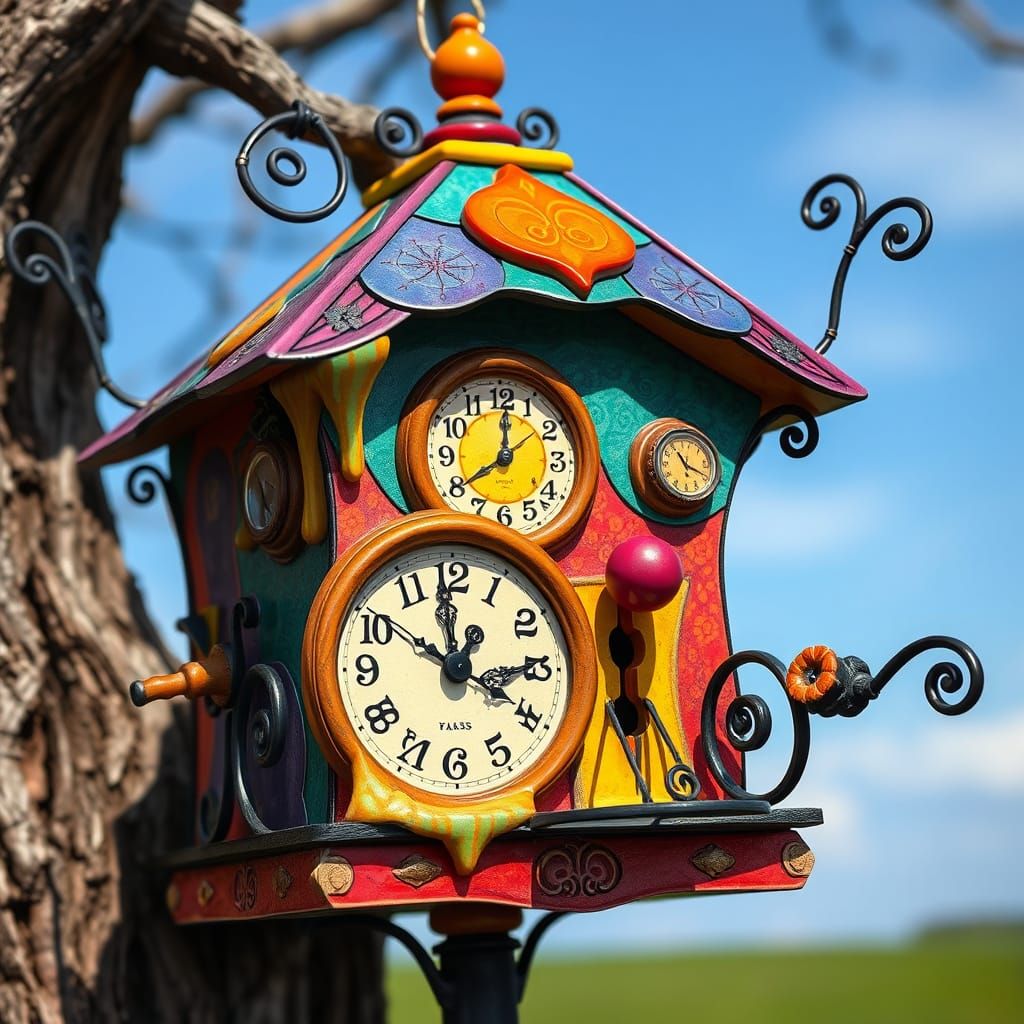 Surreal Birdhouse in Salvador Dali Style