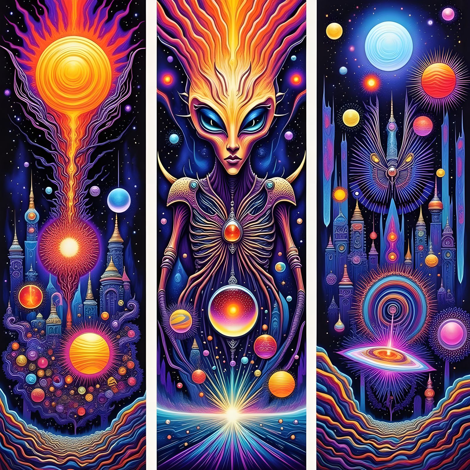 Threefold imagination unfurls.