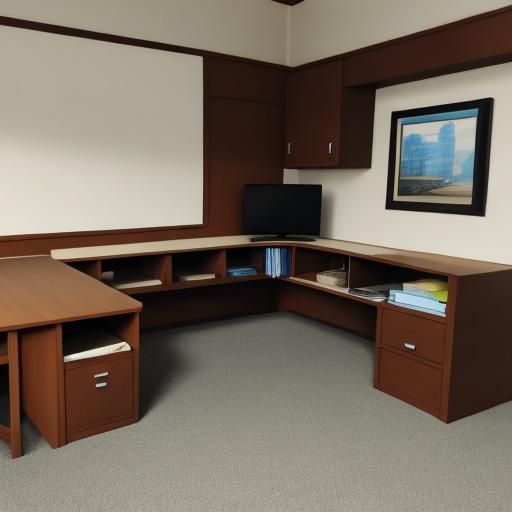 Surreal Modern Workplace in the Midst of Bustling City