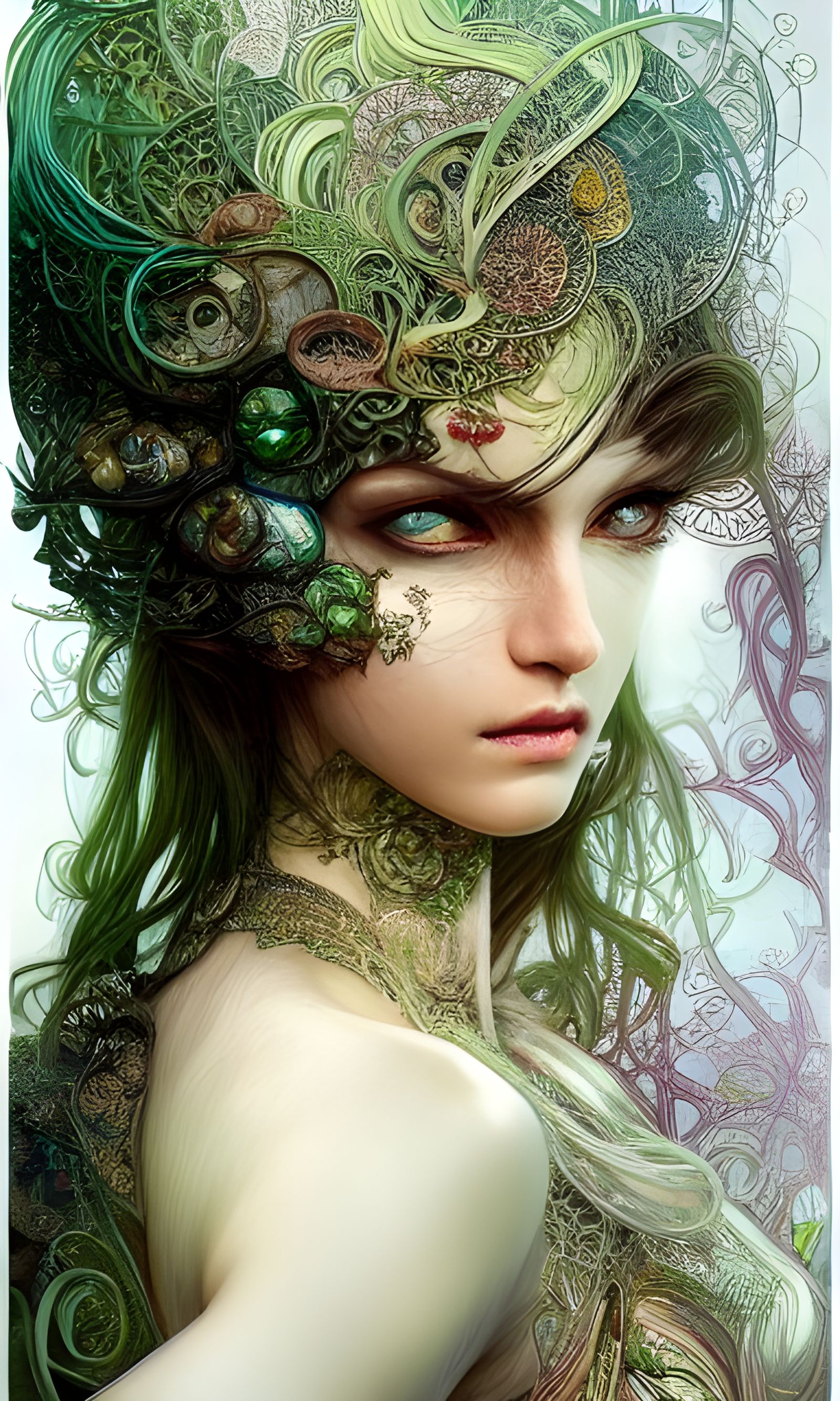 Regal, Electric, Hyper-Detailed Fairy in Vibrant Landscape