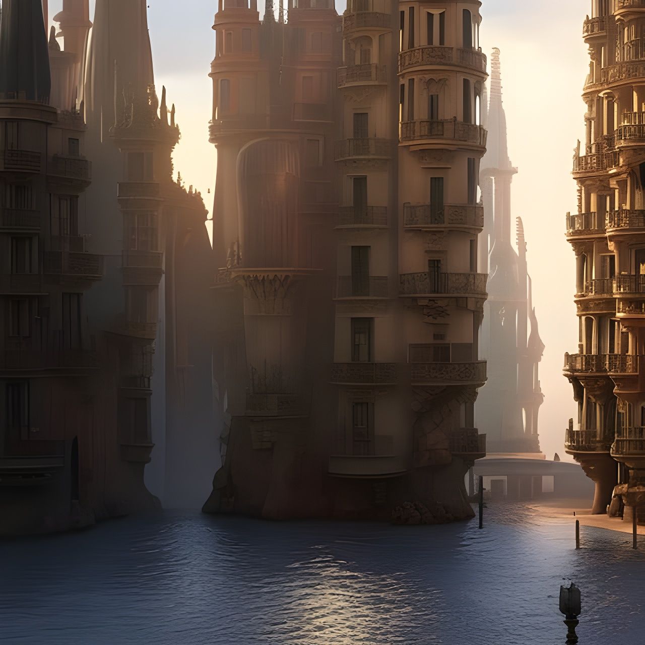 Barcelona in Vibrant Gaudí Architectural Style