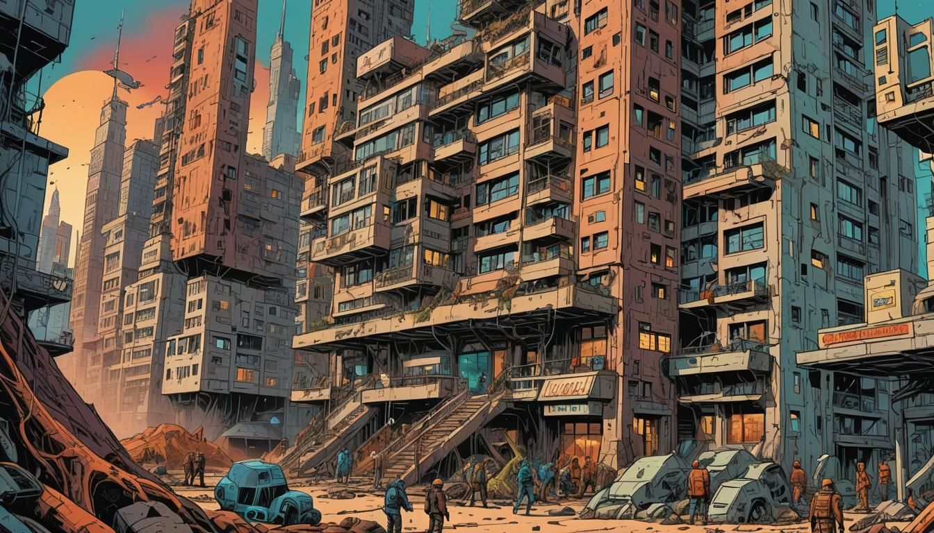 Cydonia Metropolis in Distress, Inspired by Polish Comics