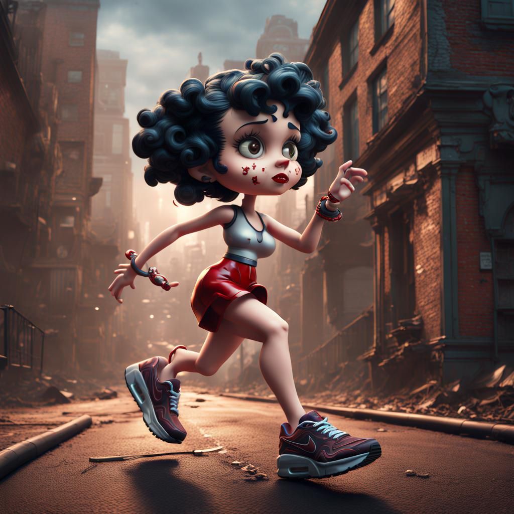 Fantastical Betty Boop in Nike Air Max Matinee