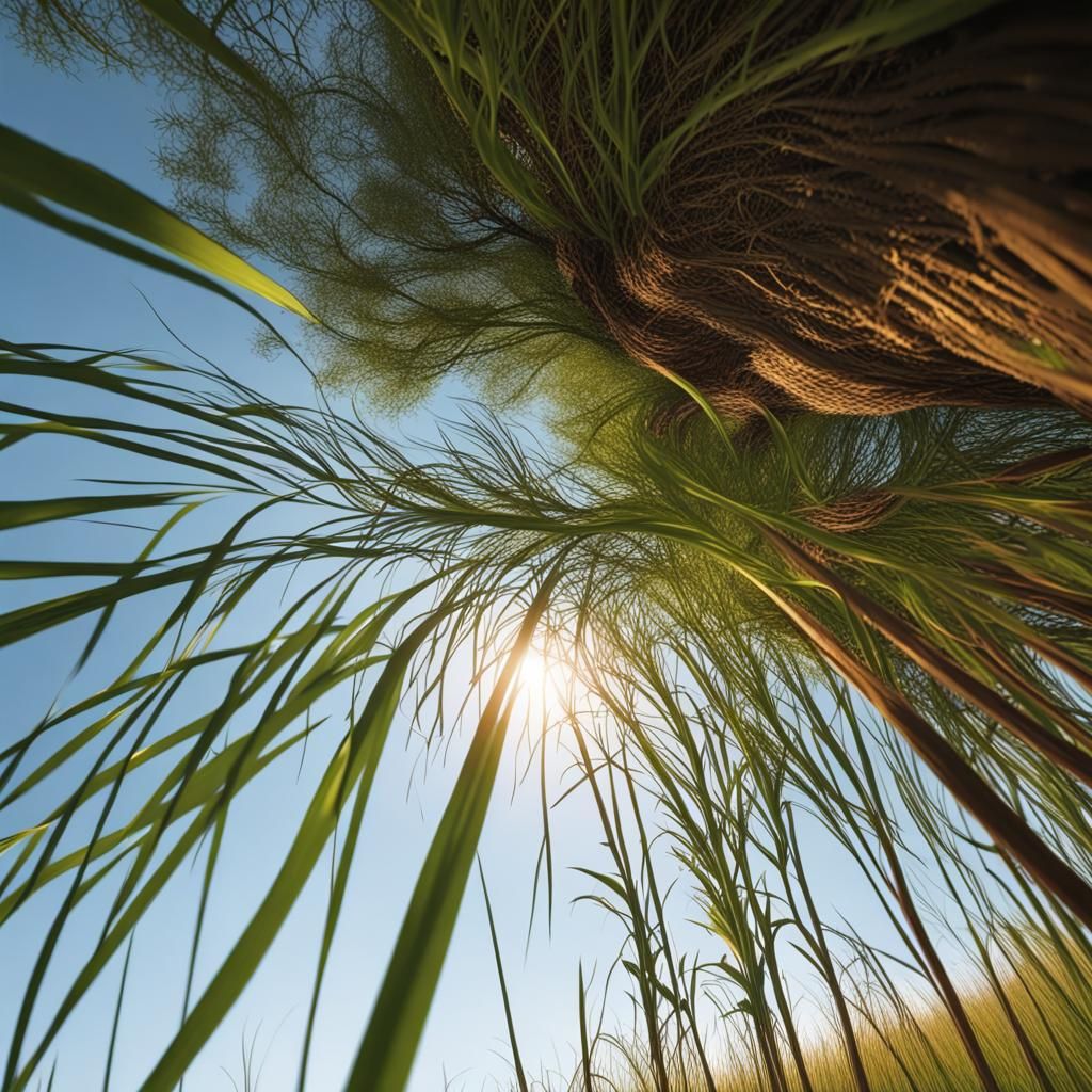 Surreal Oak Tree Landscape at Magic Hour