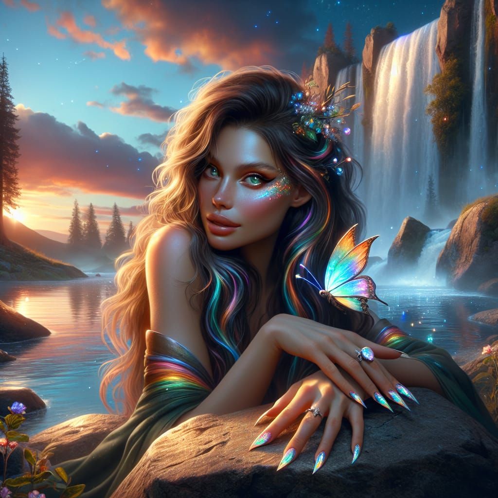 Waterfall Wish Goddess