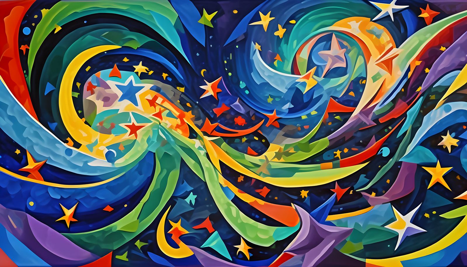 Cosmic Hurricane Maelstroms in Impasto Oil