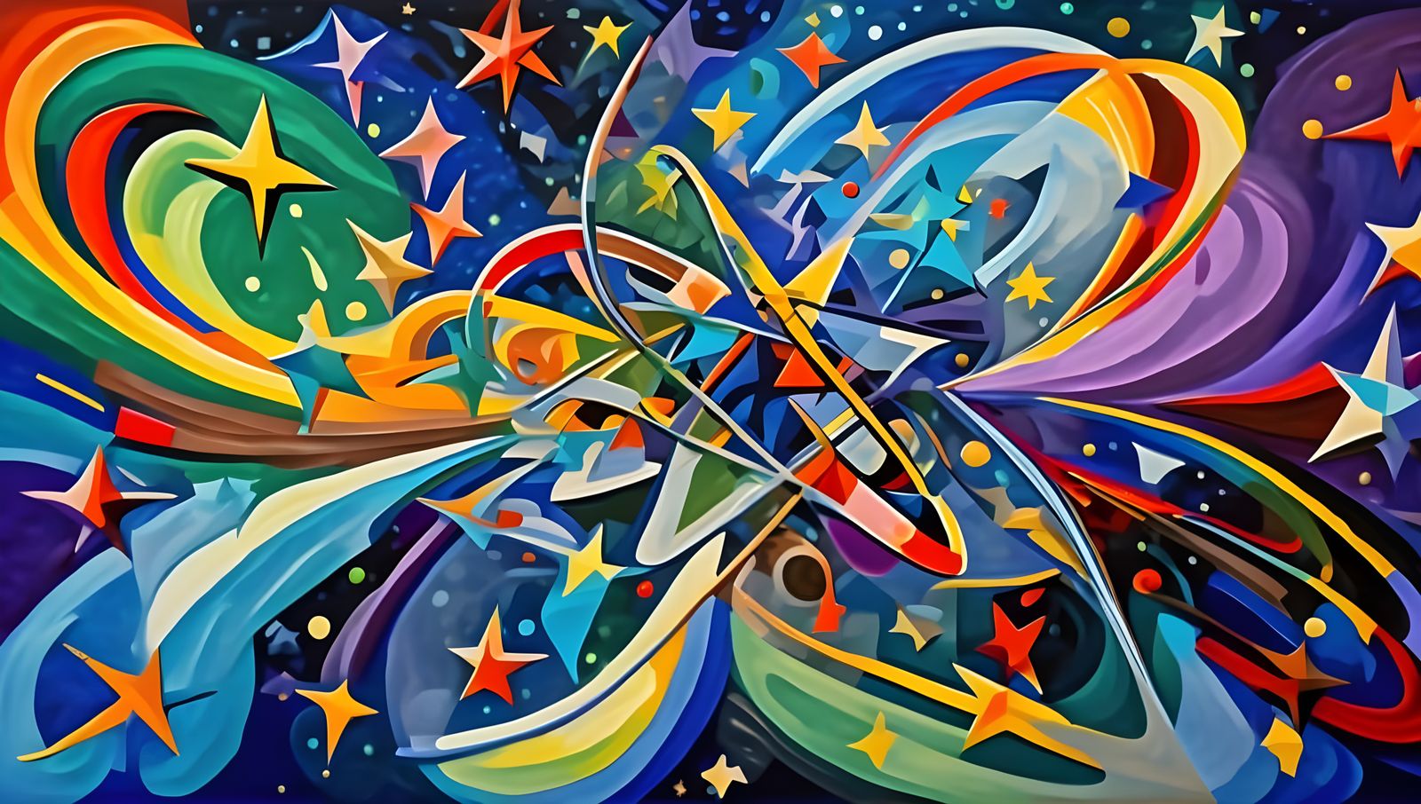 Cosmic Hurricane Maelstroms in Impasto Oil