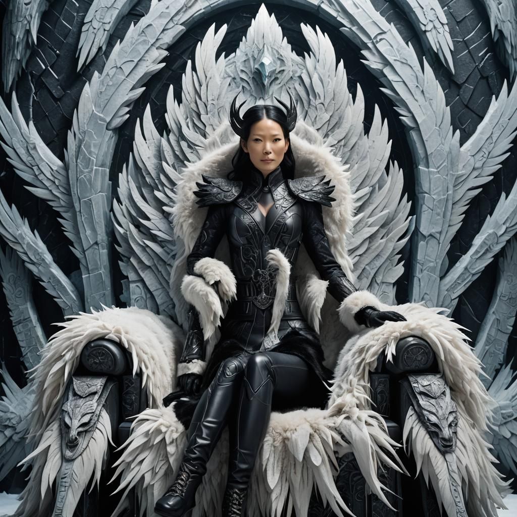 Lucy Liu as the Black Angel Queen of Antarctica in Beryl Thr...