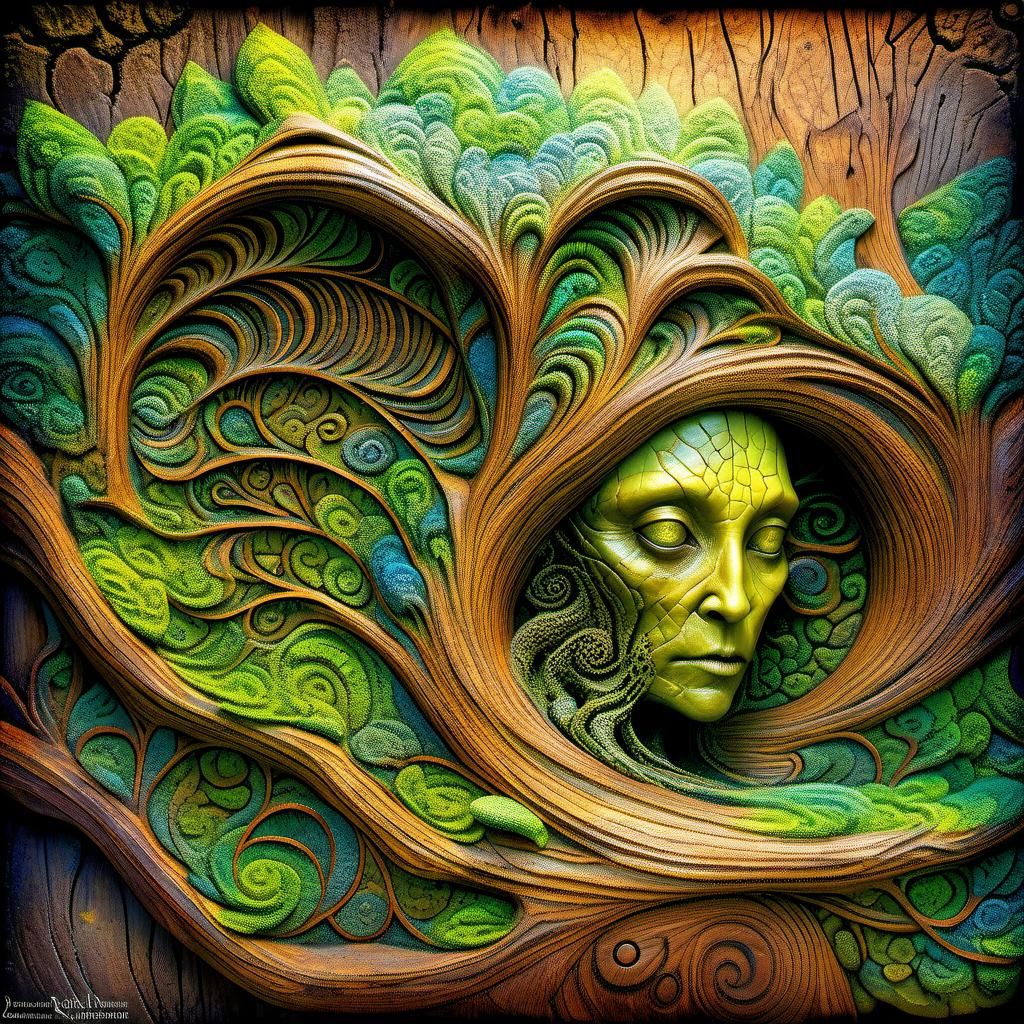 Majestic Fantasy Dryad in Vibrant Realism