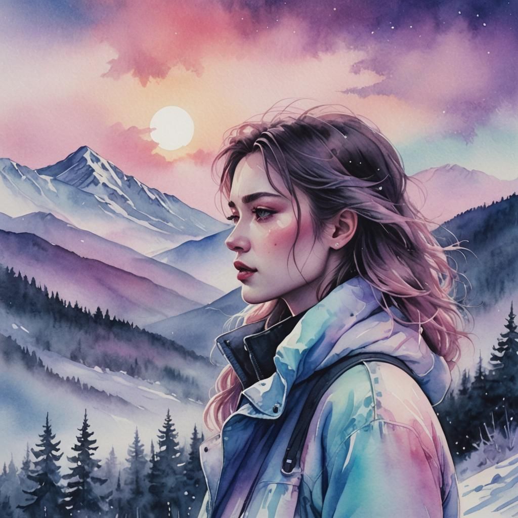 Synthwave Dreamscape in Glacier Colors