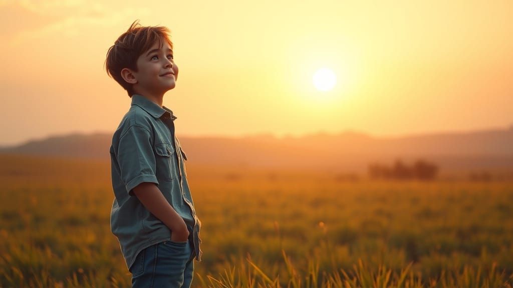 Innocent Solace in Golden Light