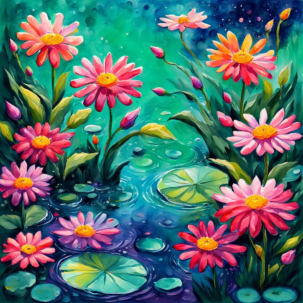 Beautiful aquatic flowers