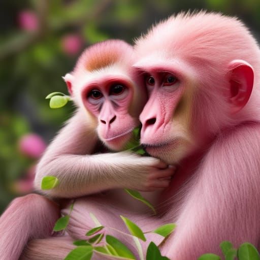 Epic Pink Floral Wonderland in Cinematic Digital Painting