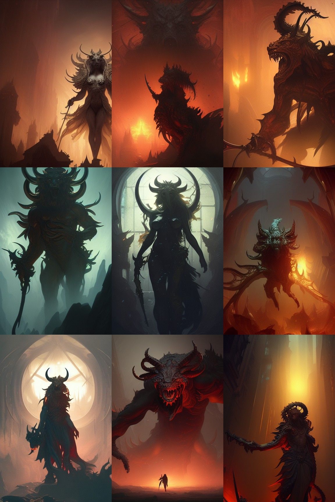 Leo zodiac demon a masterpiece, 8k resolution, dark fantasy concept art, by Greg Rutkowski, dynamic lighting, hyperdetai...