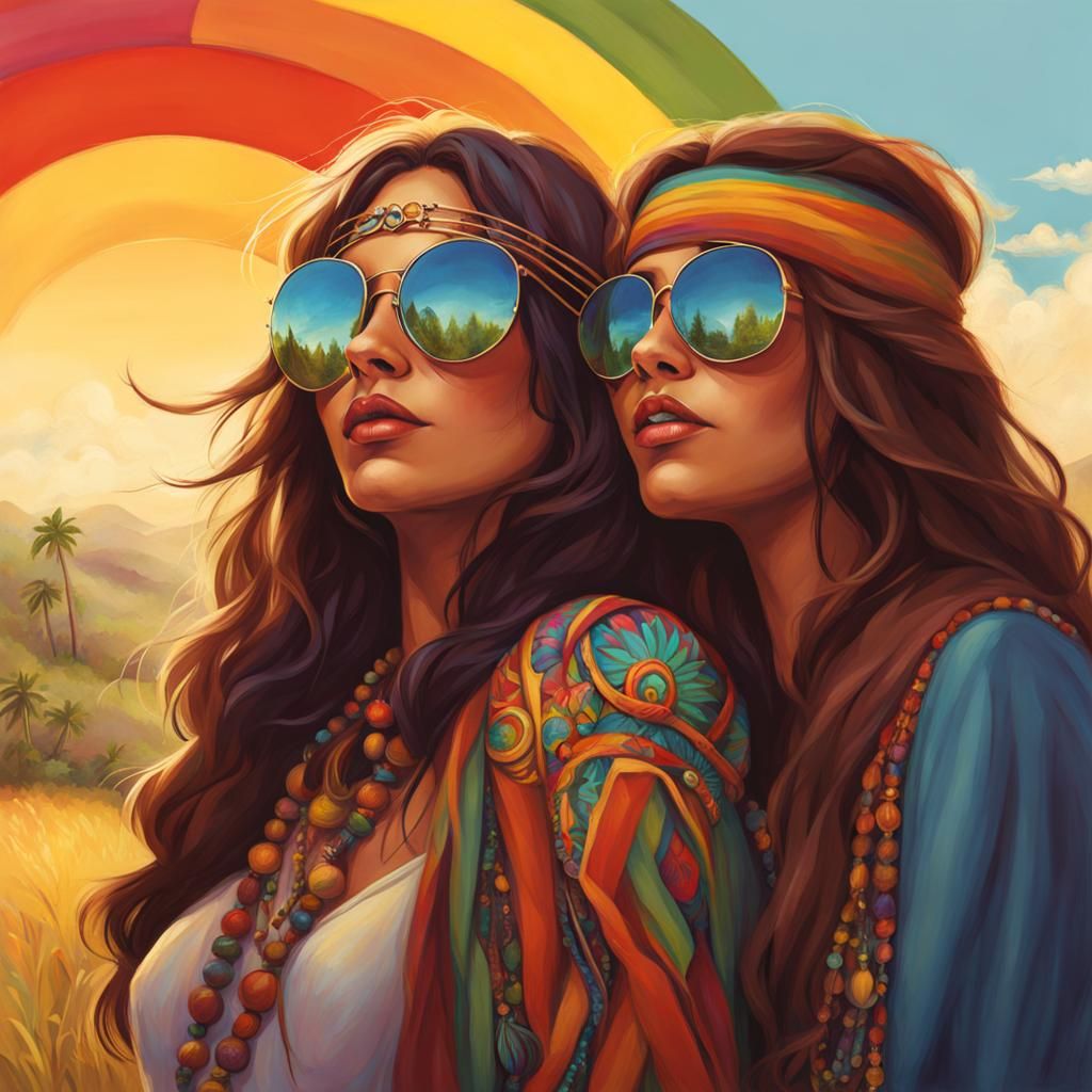 Free-Spirited Commune Life in Vibrant Colors