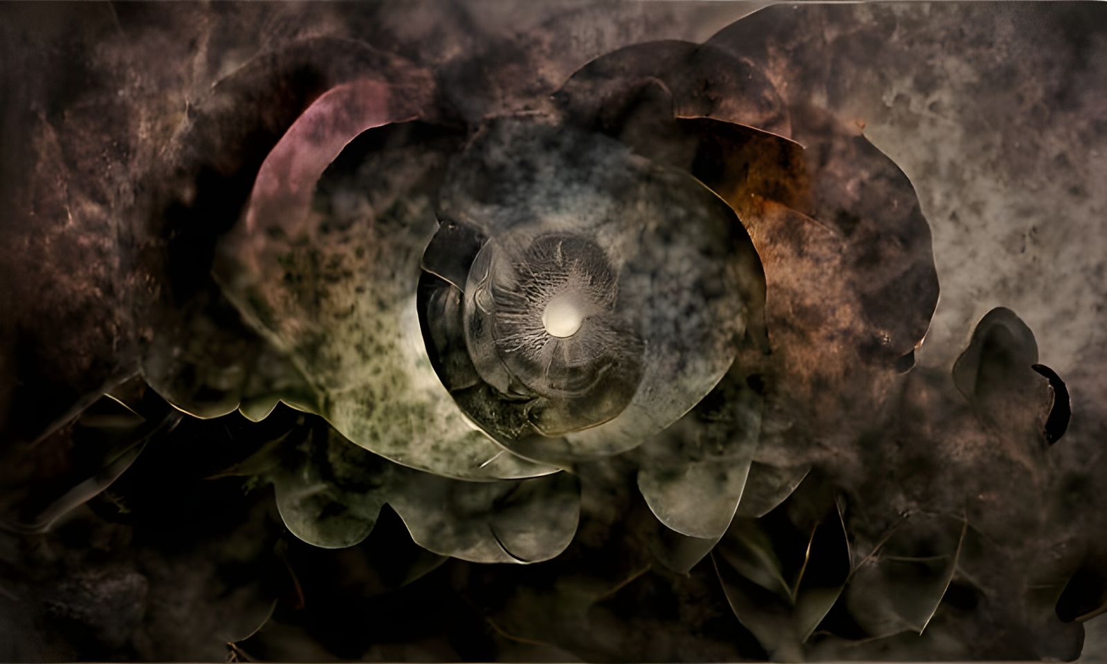 Cyberpunk Ominous Landscape Illuminated by Volumetric Lighti...