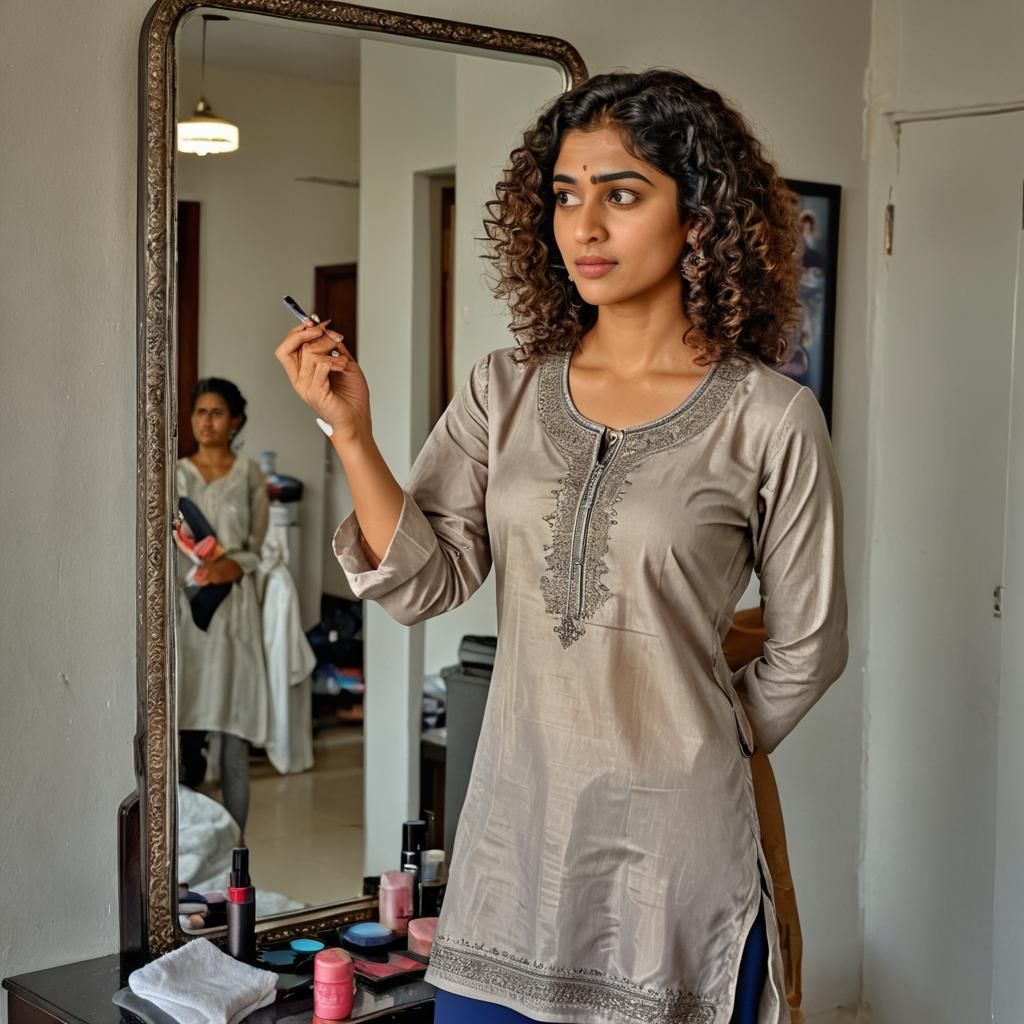 Bertha Prepares for a Makeup Transformation