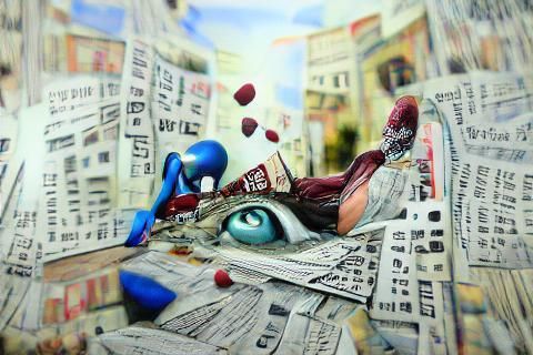 Darkroom Blues in Photorealistic Art