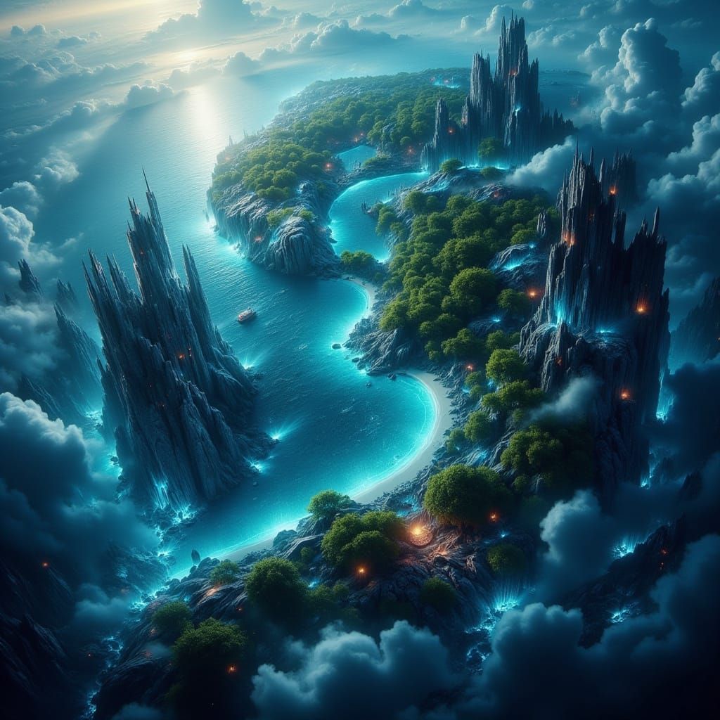 Tropical Ocean World Cenaris II From Orbit