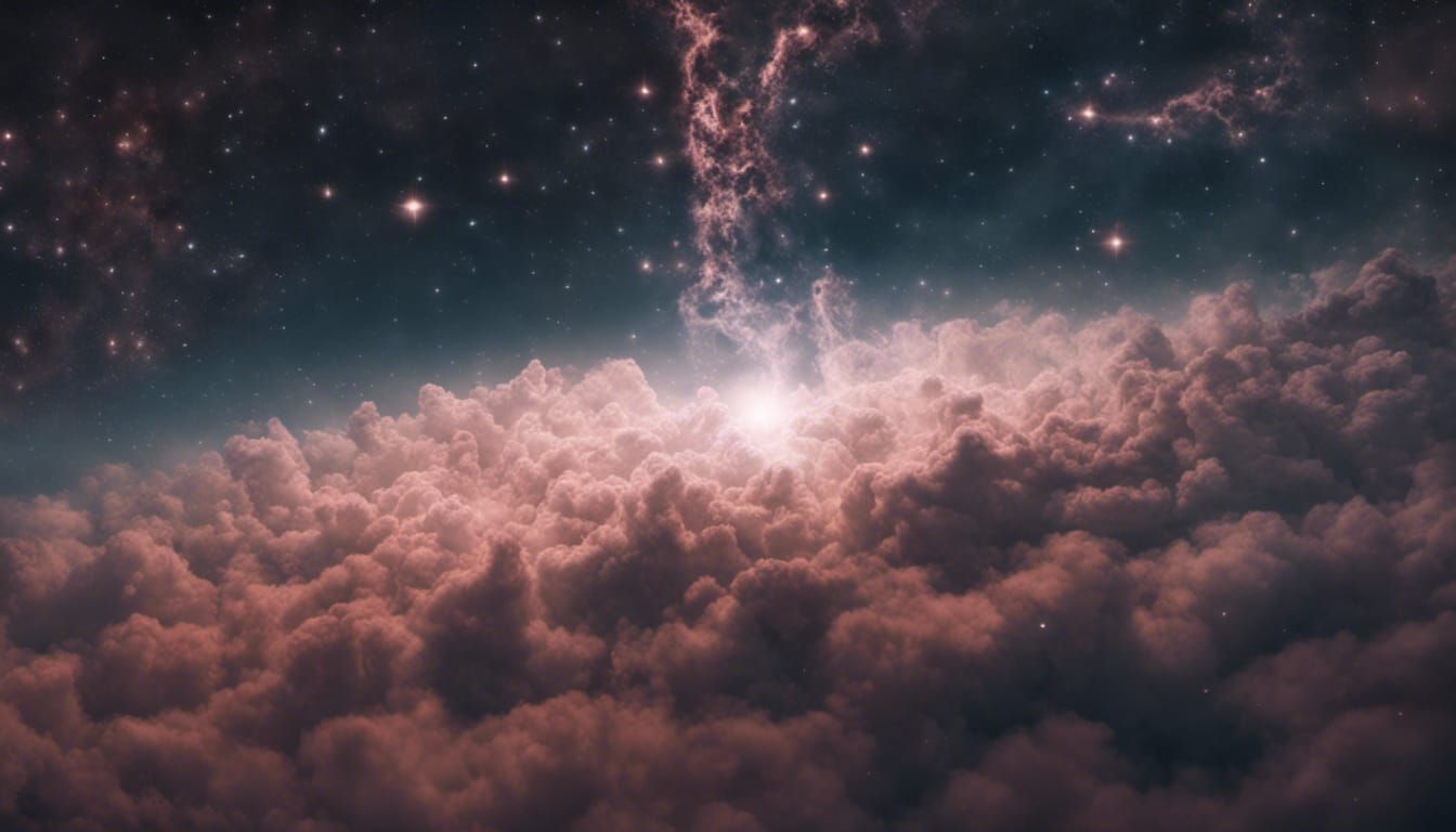 cosmic horror movie, Large Sagittarius Star Cloud pulsating,...