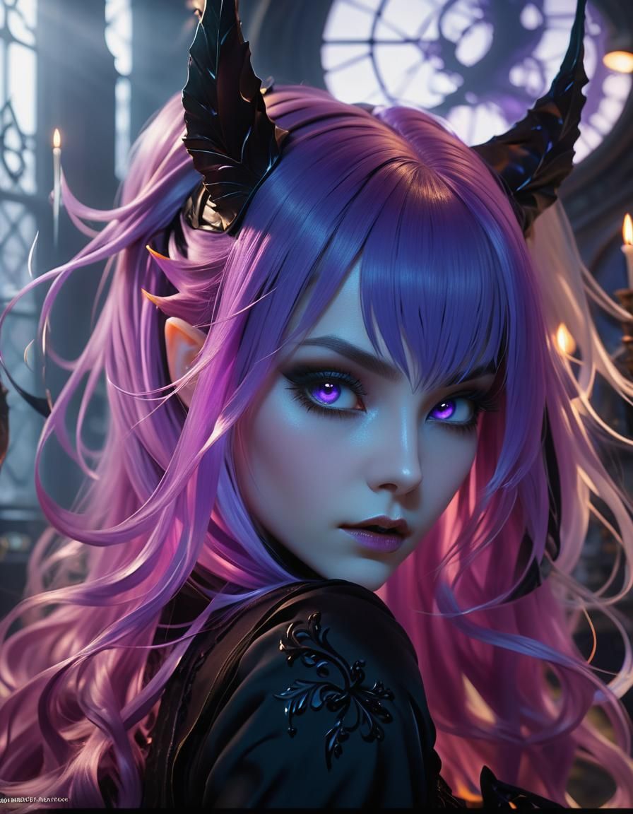 Witch in Alchemy Lab: Detailed Fantasy Portrait