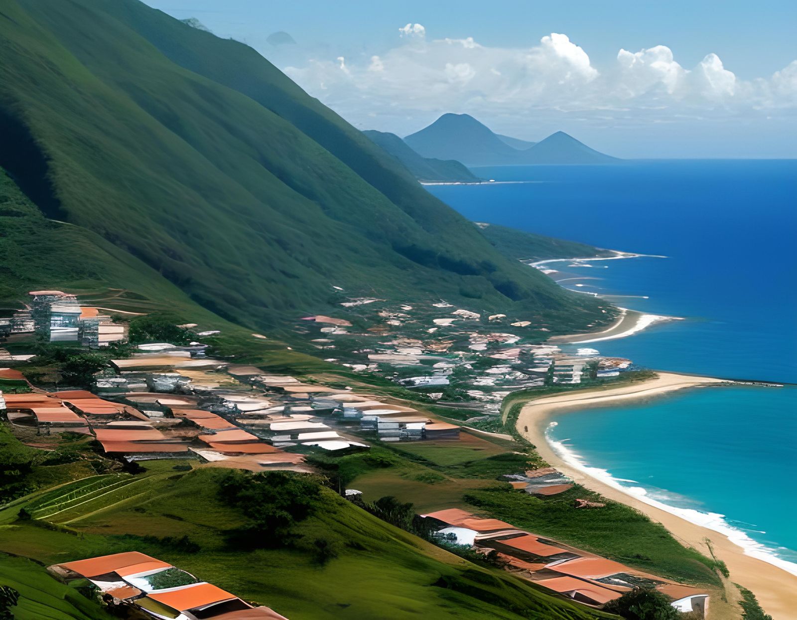 Venezuelan Caribbean Coastal Townscape