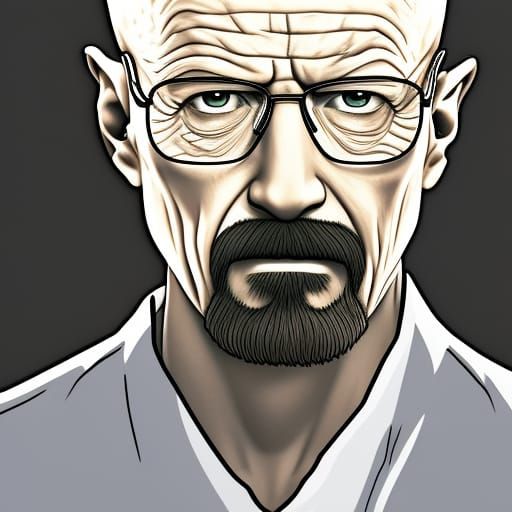 Handsome Anime Walter White in High Definition