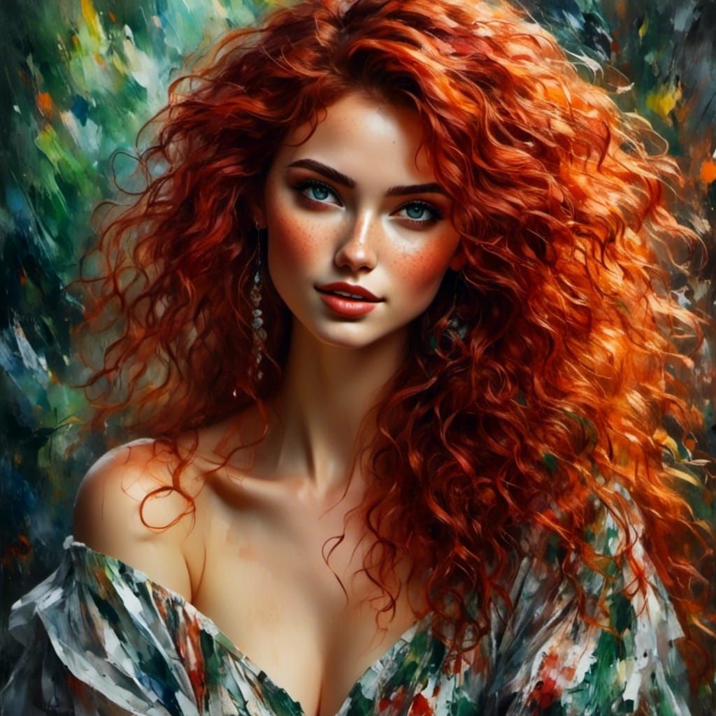 Young Woman in Vibrant Summer Dress