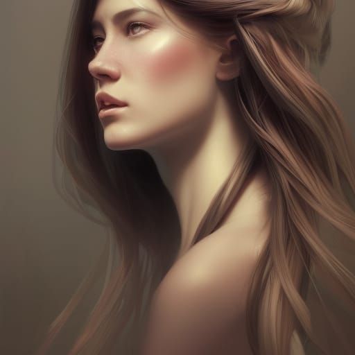 Ethereal Female Portrait in Triadic Colors