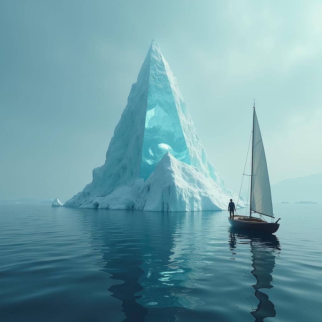 Ethereal Diamond Emerges from Glassy Water in Cinematic Matt...