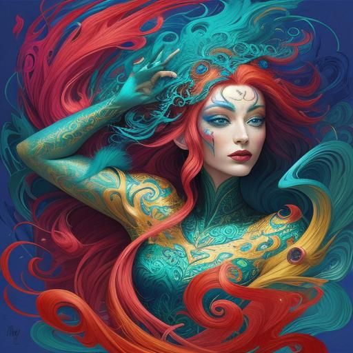 Fragile Beauty in Vibrant Abstract Expressionism