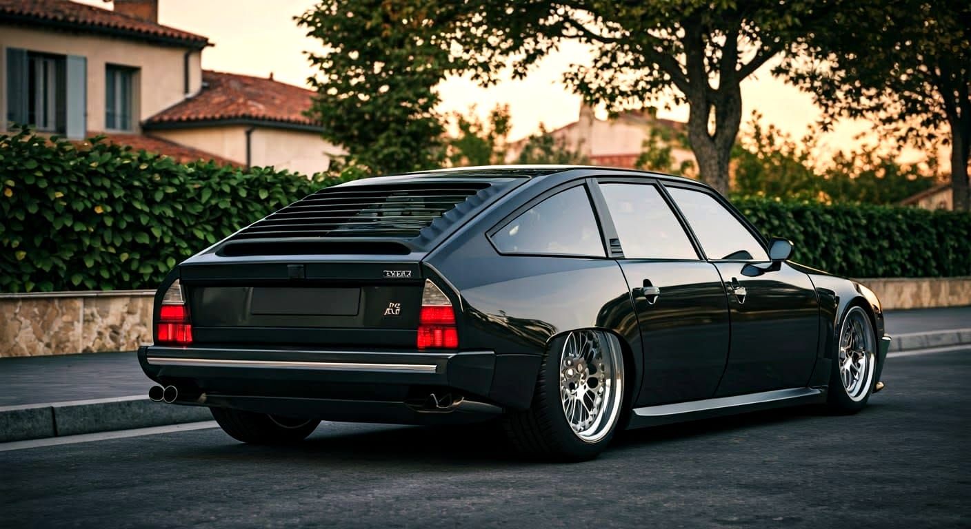 Elegant French Citroën CX GTI TURBO 2 in Chrome and Black
