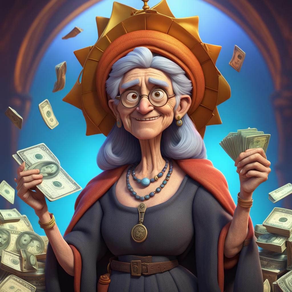 Pixar-Style Crone of Treasure and Safety